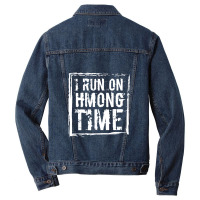 I Run On Hmong Time Hmong Men Denim Jacket | Artistshot