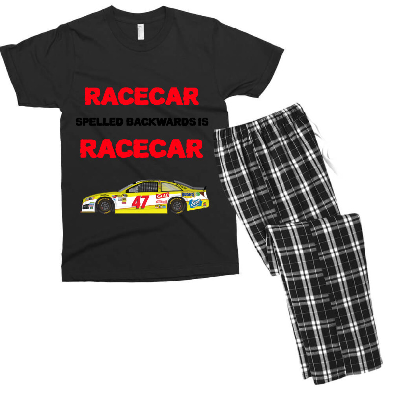 Racecar Spelled Backwards Is Racecar Racing Lover Men's T-shirt Pajama Set | Artistshot