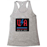 4th Of July Usa Rock N Roll Thunder Lightning Style   Usa Racerback Tank | Artistshot