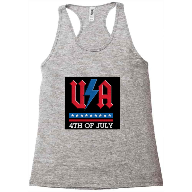 4th Of July Usa Rock N Roll Thunder Lightning Style   Usa Racerback Tank by loomcnultys | Artistshot