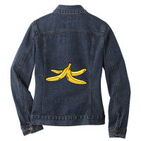 Watch Out, It's A Banana Peel,banana Peel Ladies Denim Jacket | Artistshot