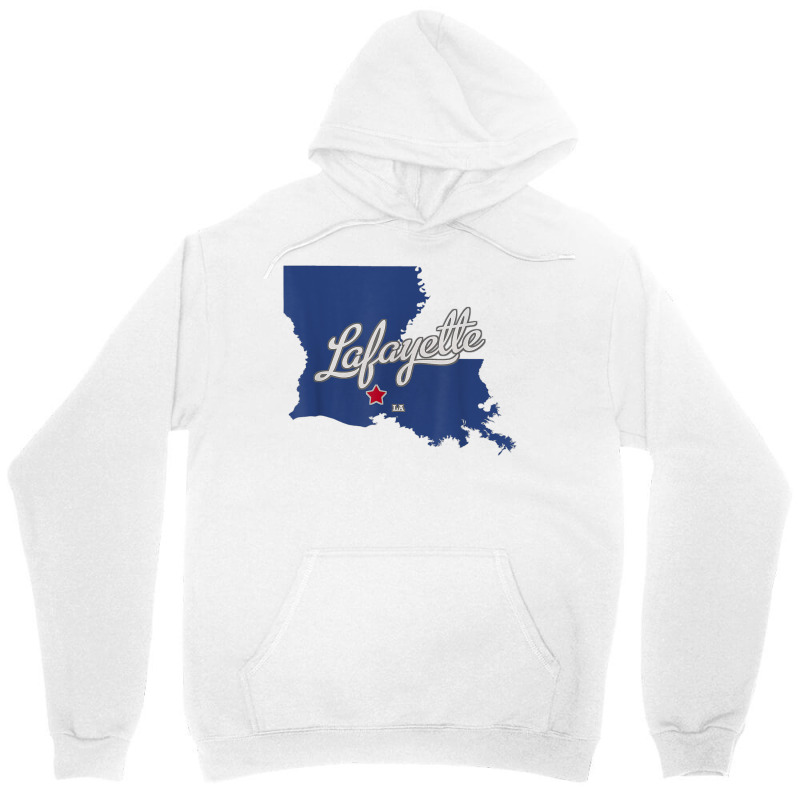 Lafayette Louisiana La Map T Shirt Unisex Hoodie | Artistshot