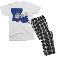 Lafayette Louisiana La Map T Shirt Men's T-shirt Pajama Set | Artistshot