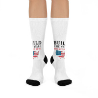 Build The Wall Trump 2020 T Shirt Crew Socks | Artistshot