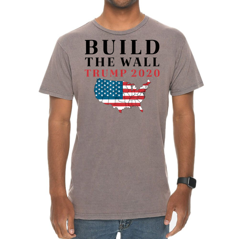 Build The Wall Trump 2020 T Shirt Vintage T-shirt | Artistshot