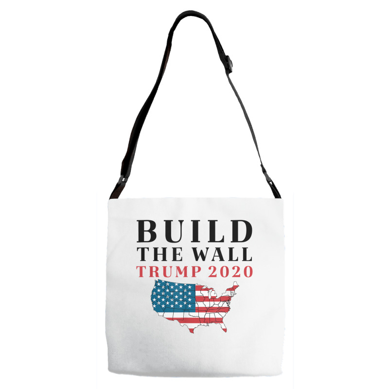 Build The Wall Trump 2020 T Shirt Adjustable Strap Totes | Artistshot