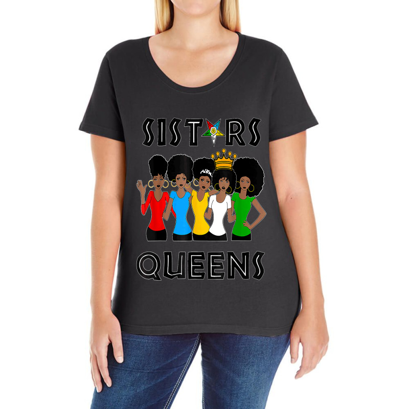 15.oes Fatal Sistars Queens Ladies Eastern Star Mother's Day Ladies Curvy T-Shirt by LisaMarieRangel | Artistshot