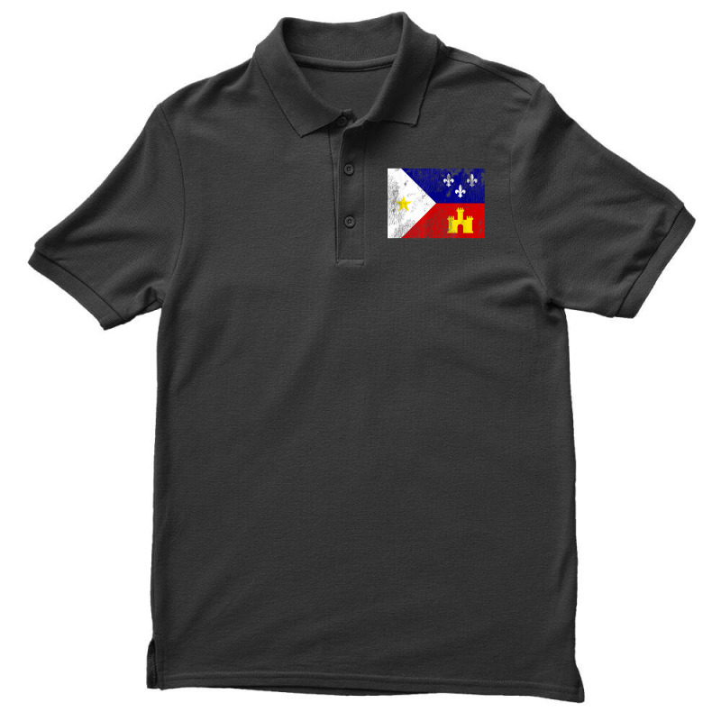 Acadiana Flag Louisiana Cajun Country Arts Characters Men's Polo Shirt | Artistshot