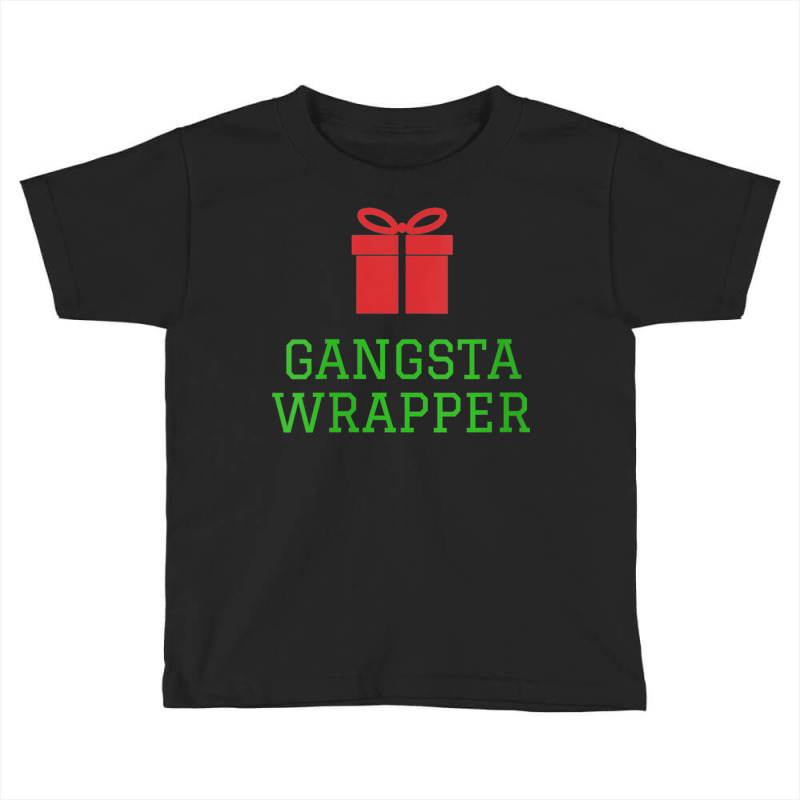 Womens Gangsta Wrapper Funny Christmas Present V Neck T Shirt Toddler T-shirt | Artistshot