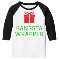 Womens Gangsta Wrapper Funny Christmas Present V Neck T Shirt Youth 3/4 Sleeve | Artistshot