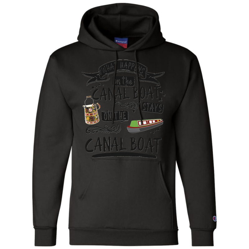 16.novelty Canal Boat Design For Narrowboat & Barge Boat Owners Long S Champion Hoodie | Artistshot