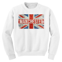 Manchester England United Kingdom British Flag Vintage T Shirt Youth Sweatshirt | Artistshot