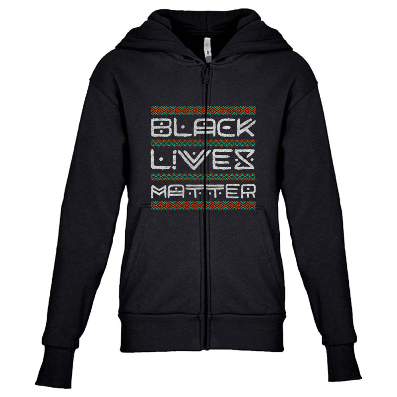 Black Lives Matter Africa Lettering Gift   Black Lives Matter Politica Youth Zipper Hoodie by loomcnultys | Artistshot