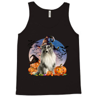 Dog Halloween Shetland Sheepdog Jack O Lantern Pumpkin Moon 57 Tank Top | Artistshot