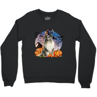 Dog Halloween Shetland Sheepdog Jack O Lantern Pumpkin Moon 57 Crewneck Sweatshirt | Artistshot