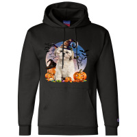 Dog Halloween Shih Tzu Jack O Lantern Pumpkin Moon 52 Champion Hoodie | Artistshot