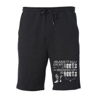 Blame It All My Roots! I Showed Up Boots Games Characters Fleece Short | Artistshot