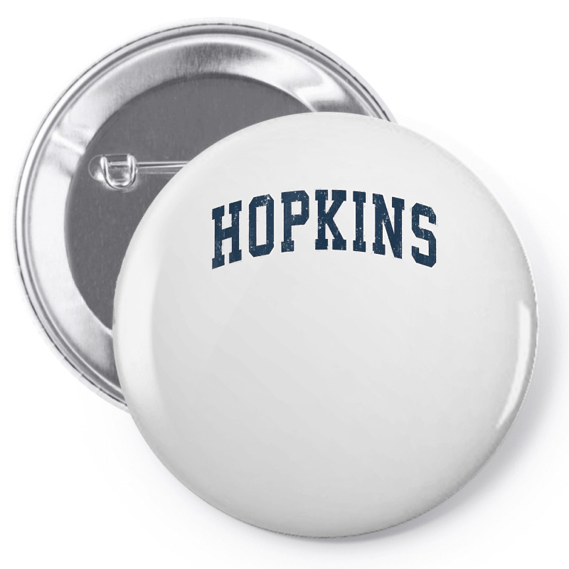 Hopkins Minnesota Mn Vintage Sports Design Navy Design T Shirt Pin-back Button | Artistshot