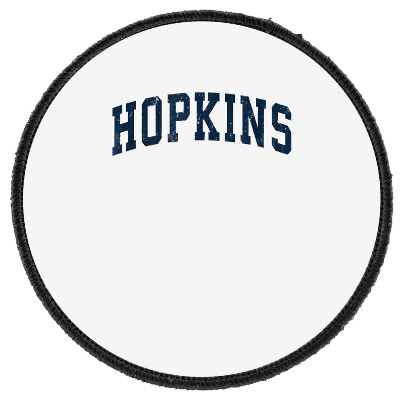 Hopkins Minnesota Mn Vintage Sports Design Navy Design T Shirt Round Patch | Artistshot