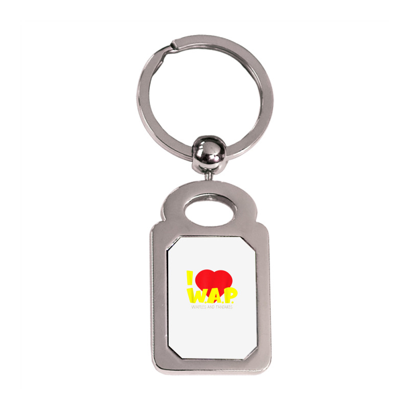 I (heart) W.a.p.   Song Parody   I Heart Pancakes & Waffles T Shirt Silver Rectangle Keychain | Artistshot