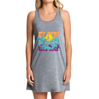 Eat Sleep Beach Repeat Retro Sunset Paradise   Eat Sleep Beach Repeat Tank Dress | Artistshot