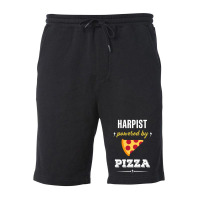 Harpist Powered By Pizza Funny Gift Fleece Short | Artistshot