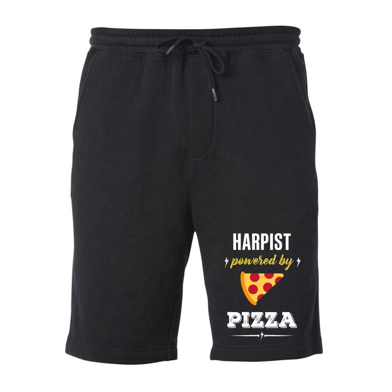 Harpist Powered By Pizza Funny Gift Fleece Short | Artistshot