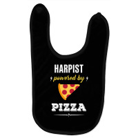 Harpist Powered By Pizza Funny Gift Baby Bibs | Artistshot