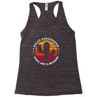 Fully Vaccinated Still Not A Hugger Cactus 2 Retro Sunset   Non Fungib Racerback Tank | Artistshot