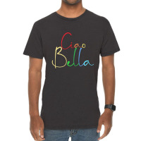 Ciao Bella Cute Graphic Hello Italy Long Sleeve T Shirt Vintage T-shirt | Artistshot