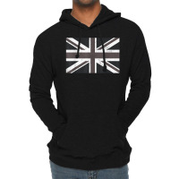 Distressed Black And White British Flag Great Britain Flag T Shirt Lightweight Hoodie | Artistshot