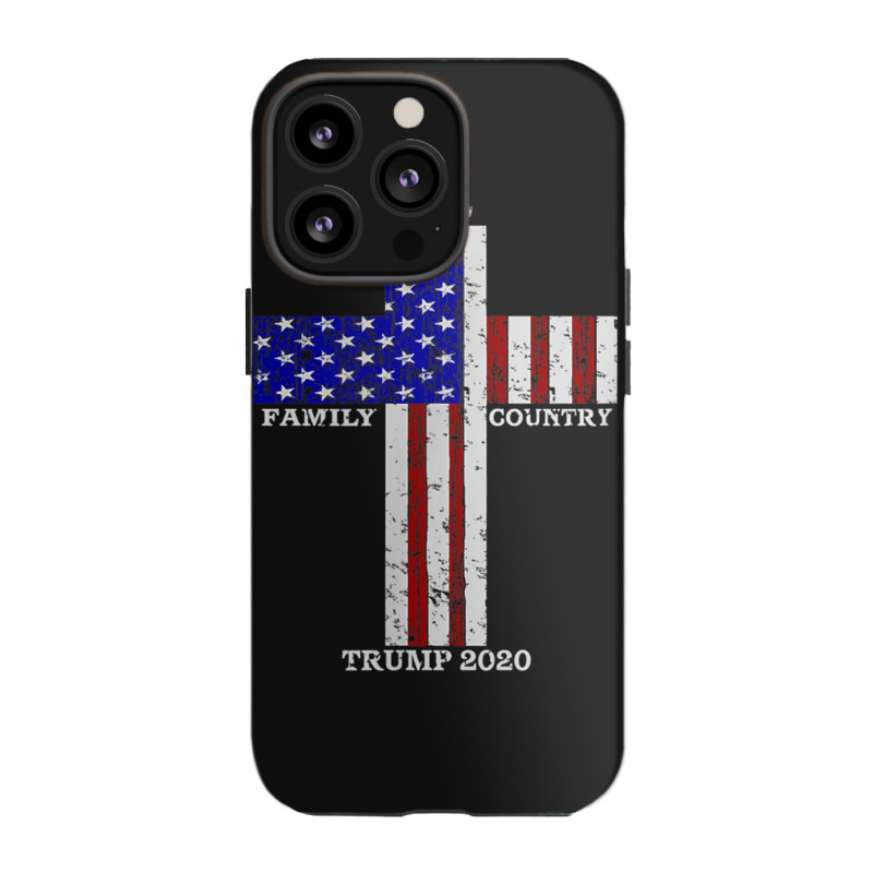 Christian Faith God Family Country Trump 2020 American Flag Funny Gift Iphone 13 Pro Case | Artistshot