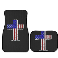 Christian Faith God Family Country Trump 2020 American Flag Funny Gift Full Set Car Mats | Artistshot