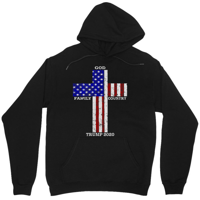 Christian Faith God Family Country Trump 2020 American Flag Funny Gift Unisex Hoodie | Artistshot