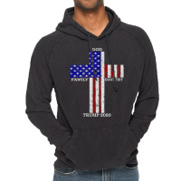 Christian Faith God Family Country Trump 2020 American Flag Funny Gift Vintage Hoodie | Artistshot