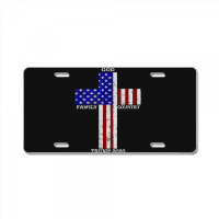 Christian Faith God Family Country Trump 2020 American Flag Funny Gift License Plate | Artistshot