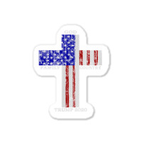 Christian Faith God Family Country Trump 2020 American Flag Funny Gift Sticker | Artistshot