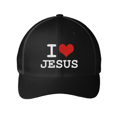 I Love Jesus Embroidery Embroidered Hat Embroidered Mesh Cap Designed By Madhatter