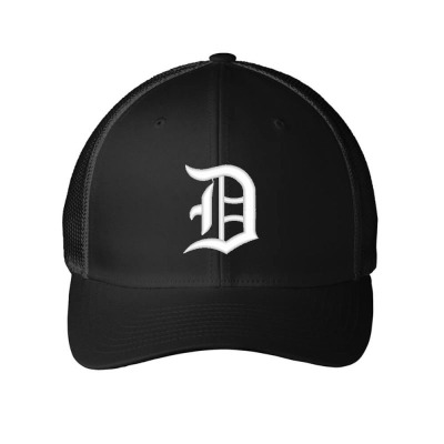 Old English Style Initial Letter D Embroidered Hat Embroidered Mesh Cap Designed By Madhatter