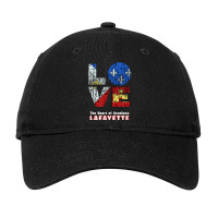 Lafayette   Love   The Heart Of Acadiana Adjustable Cap | Artistshot