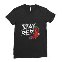 Funny Stay Red Mexican Pun   Fully Vaccinated Still Not A Hugger Ladies Fitted T-shirt | Artistshot