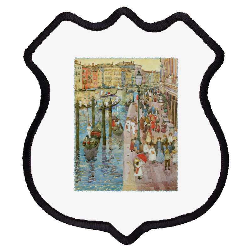 Grand Canal Venice By Prendergast, Vintage Impressionism Art Pullover Shield Patch | Artistshot