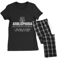 Funny Abibliophobia The Fear Of Running Out Of Books To Read Women's Pajamas Set | Artistshot