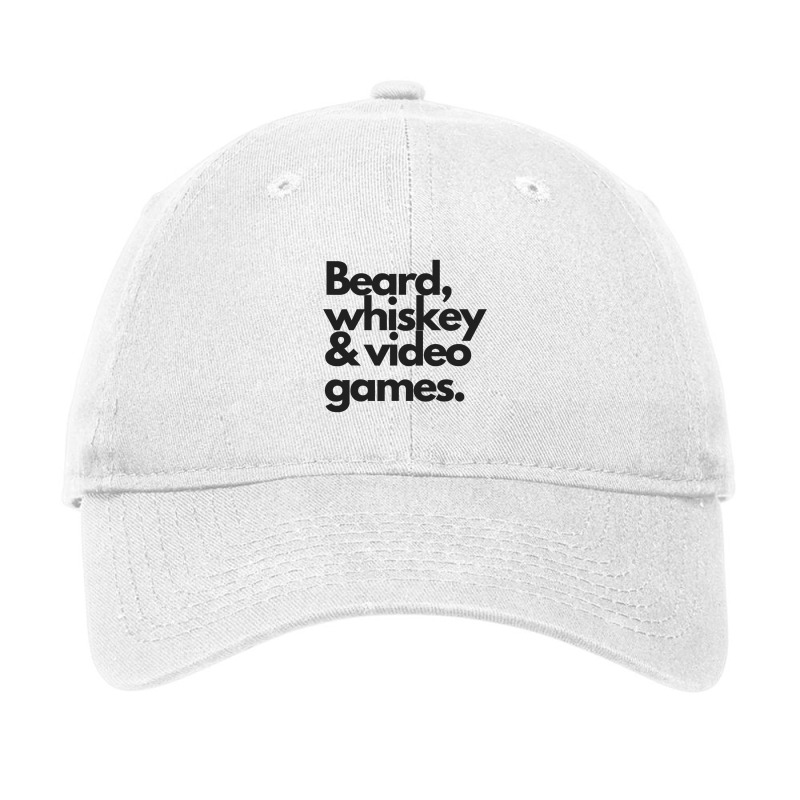 Beard, Whiskey   Video Games  Manly Whiskey Drinker Adjustable Cap | Artistshot