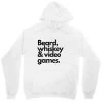 Beard, Whiskey   Video Games  Manly Whiskey Drinker Unisex Hoodie | Artistshot