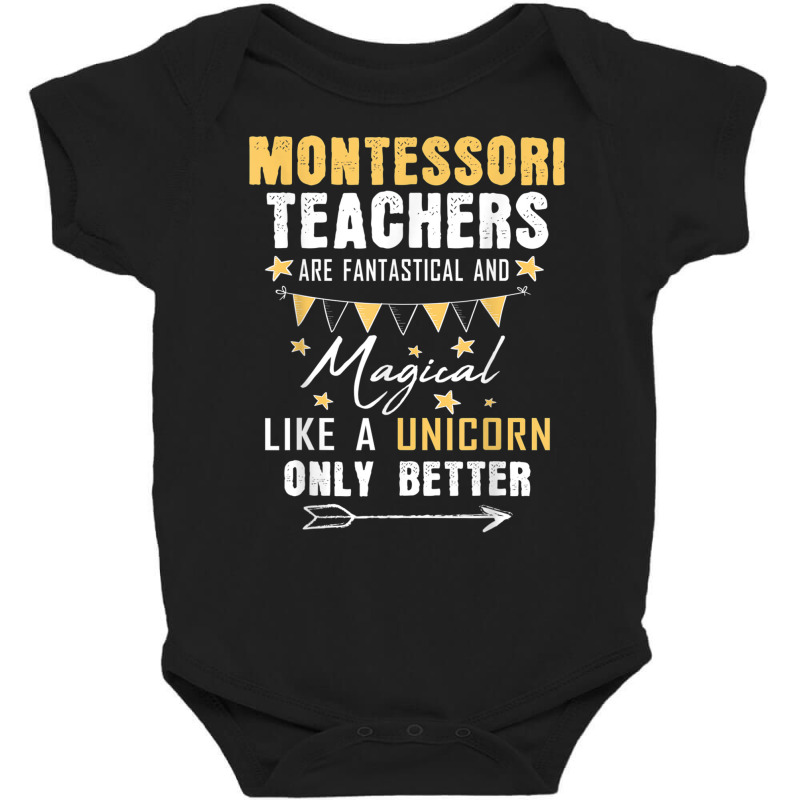 Montessori Teachers Unicorn Back To School Men Women Gift T Shirt Baby Bodysuit | Artistshot