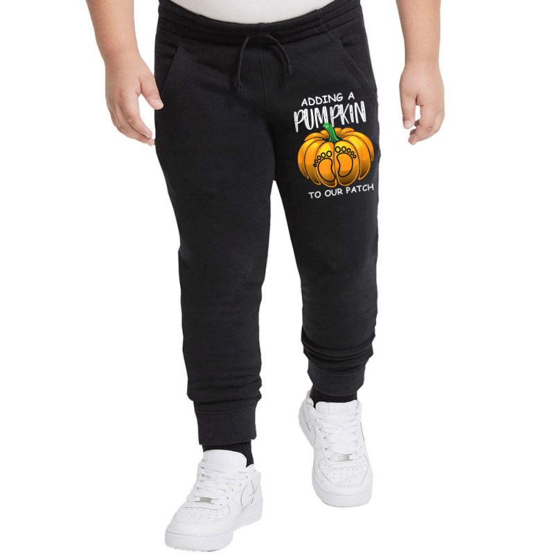 Pregnancy Thanksgiving Adding A Pumpkin To Our Patch T Shirt Youth Jogger | Artistshot