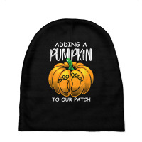 Pregnancy Thanksgiving Adding A Pumpkin To Our Patch T Shirt Baby Beanies | Artistshot