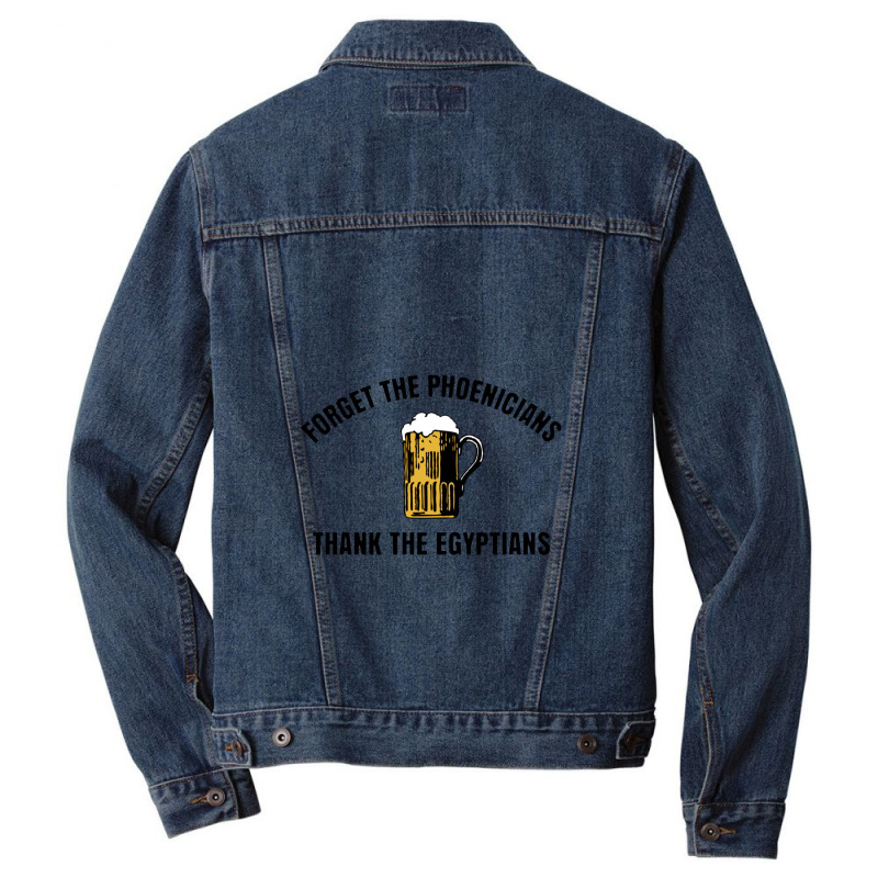 Forget The Phoenicians Thank The Egytians,thank The Phoencians Men Denim Jacket | Artistshot