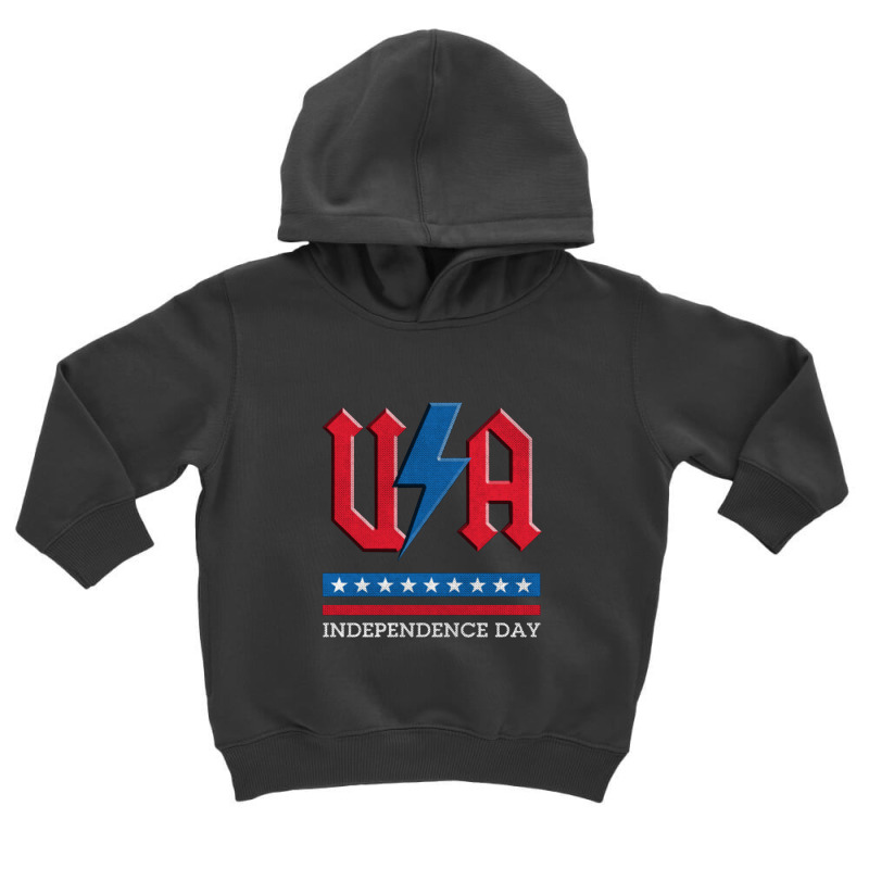 Independence Day Usa Rock N Roll Thunder Lightning Style   Independenc Toddler Hoodie by loomcnultys | Artistshot